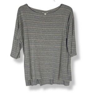 Eileen‎ Fisher Striped Knit Top Womens Size Medium Sustainable Quiet Luxury Soft